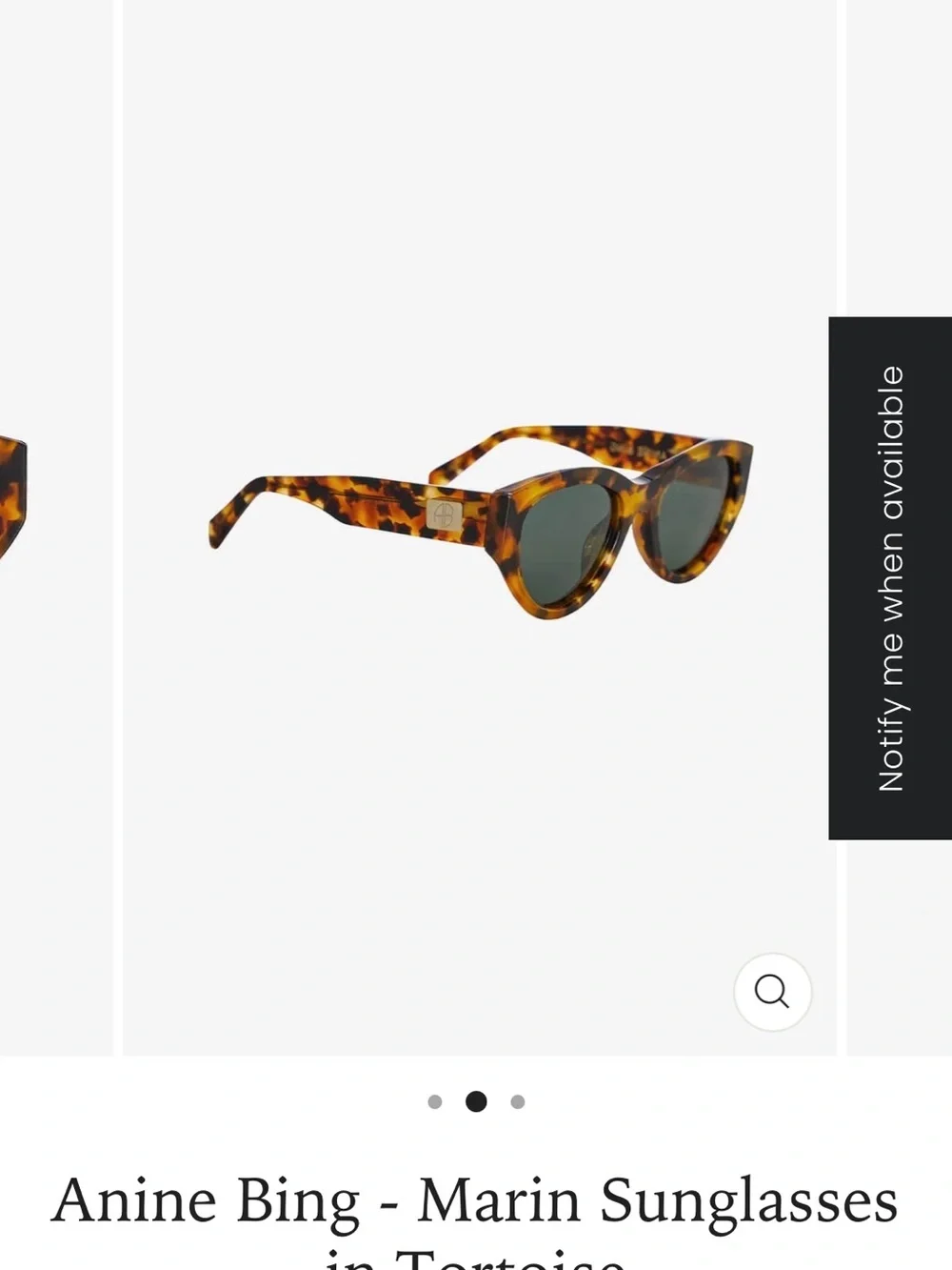 Anine Bing Marin Tortoise Sunglasses